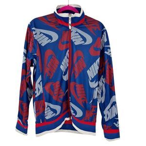 Nike Full Zip Patriotic Long Sleeve Jacket Red White and Blue Size Medium
